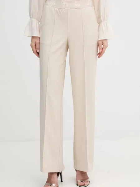Штани OUI прямі висока посадка бежевий