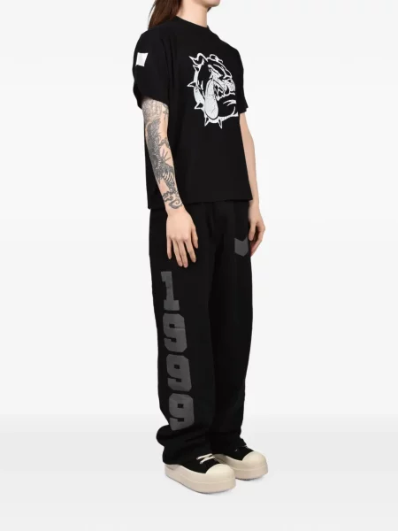Pantaloni Diary 1999 cu imagine alergare negru