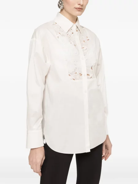 Cămașă Nissa cu model floral alb