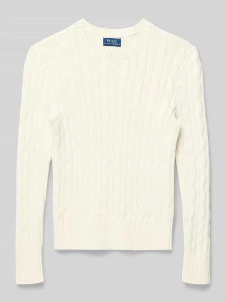 Regular Fit sweter z czystej bawełny Polo Ralph Lauren Teens biały