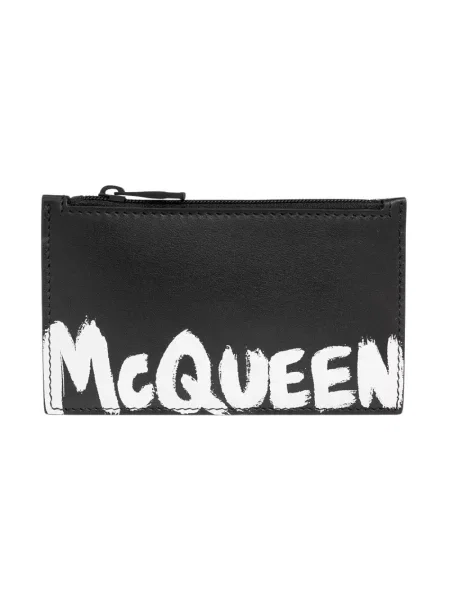 Portfel Alexander Mcqueen z logo czarny