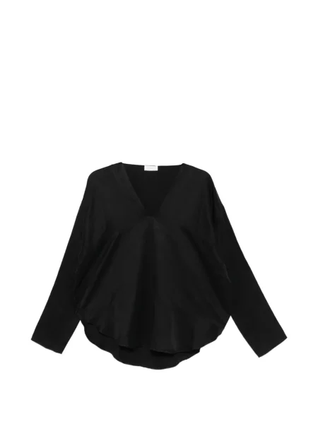 Bluză Ruohan cu decolteu în V negru