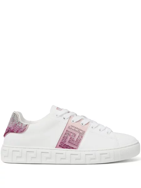 Sneakerși Versace de cristal alb