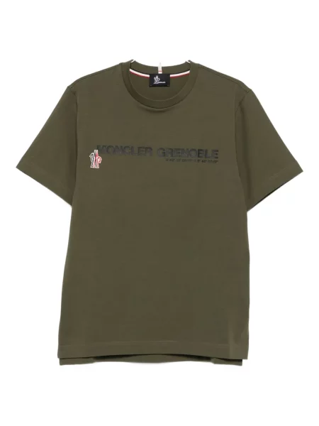 Majica Moncler Grenoble s printom zelena