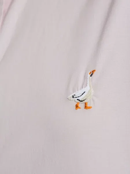 Cămașă Moschino cu broderie roz