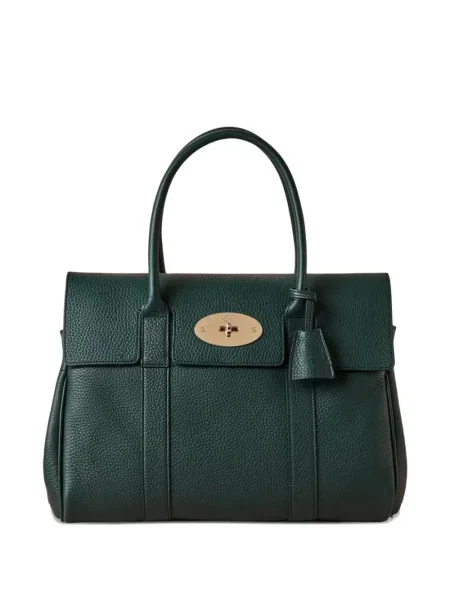 Geanta de piele Mulberry din piele verde
