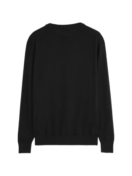 Pulover Diana Studio de lână cu decolteu rotund negru