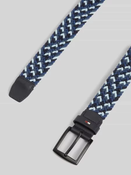 Pleciony pasek model DENTON' Tommy Hilfiger błękitny