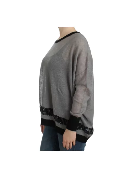 Sweter Costume National wełniany asymetryczny szary