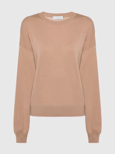 Джемпер з вовни прямого крою Ballantyne коричневий