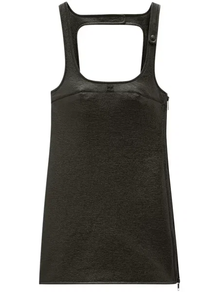 Rochie mini Courreges cu broderie de costum negru