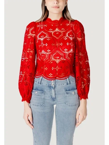 Блуза Morgan OMBRE дамска с изчистен дизайн OMBRE червено