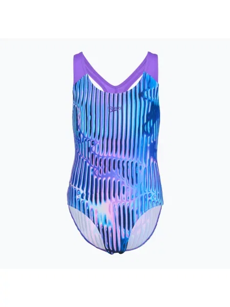 Gyerek egyberészes fürdőruha Speedo Digital Allover Splashback indigo glow. Méret: cm kék