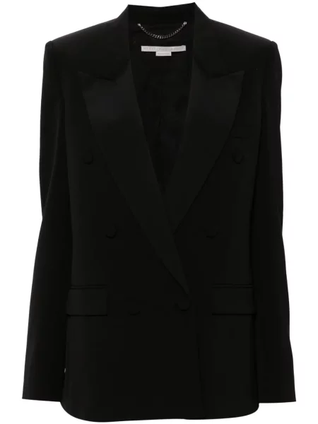 Sacou Stella Mccartney din țesătură twill negru