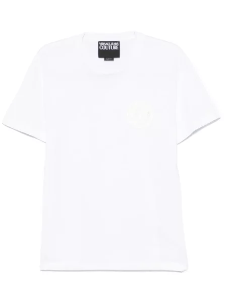 Tricou Versace Jeans Couture cu imagine alb