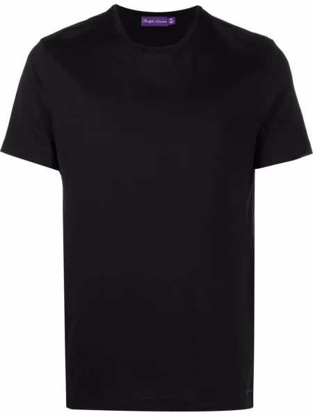 Tričko Ralph Lauren Purple Label s výšivkou černé
