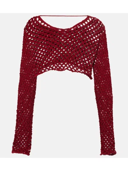 Top Bananhot tricotate roșu