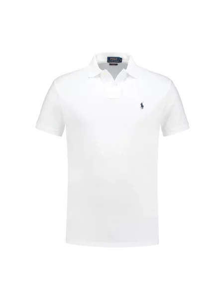 Lniana koszulka polo Polo Ralph Lauren z krótkim rękawem biała