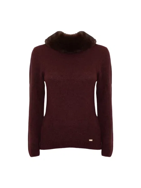Sweter Pho Firenze wełniany czerwony