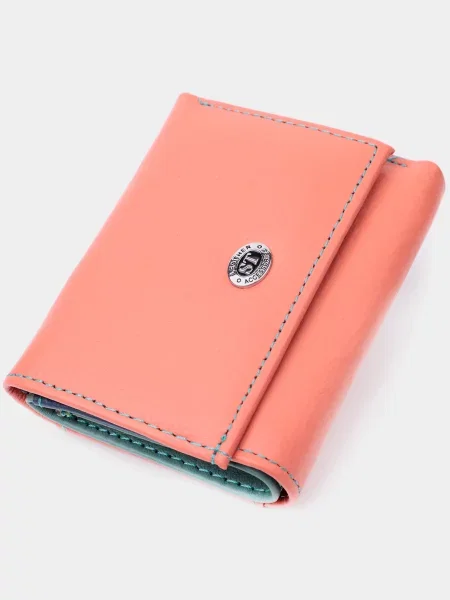 Кожаный кошелек St Leather Accessories оранжевый