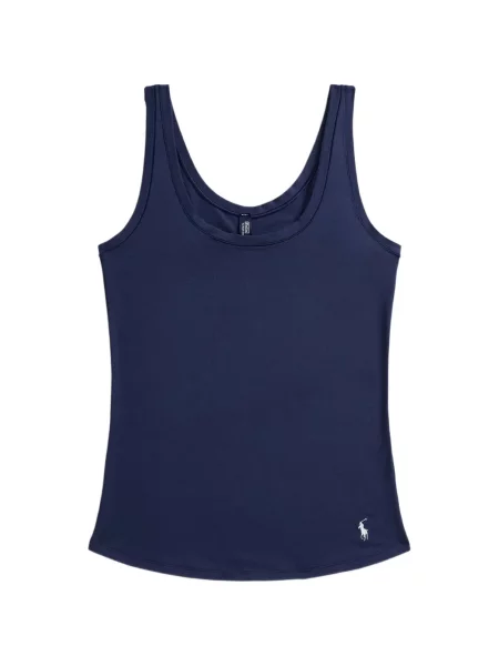 Top Polo Ralph Lauren cu broderie albastru