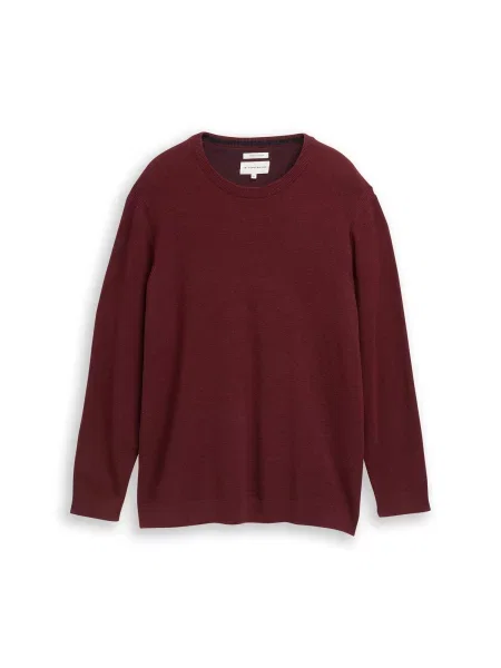 TOM TAILOR + Pulover bordo