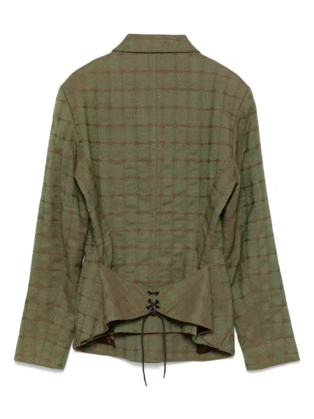 Kostkovaná bunda Alaïa Pre-owned zelená