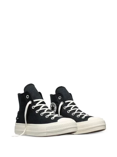 Sneakerși Converse Chuck Taylor All Star cu platformă cu mărgele din piele negru