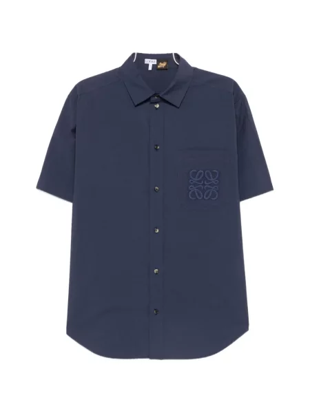 Cămașă Loewe cu broderie albastru