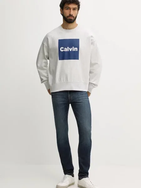 Calvin Klein Jeans bluza z nadrukiem szary