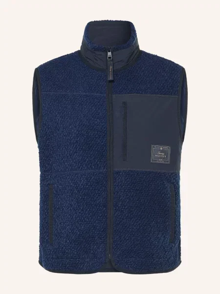 Tommy Hilfiger Vesta Z Plyšové Kožešiny tmavě modrá