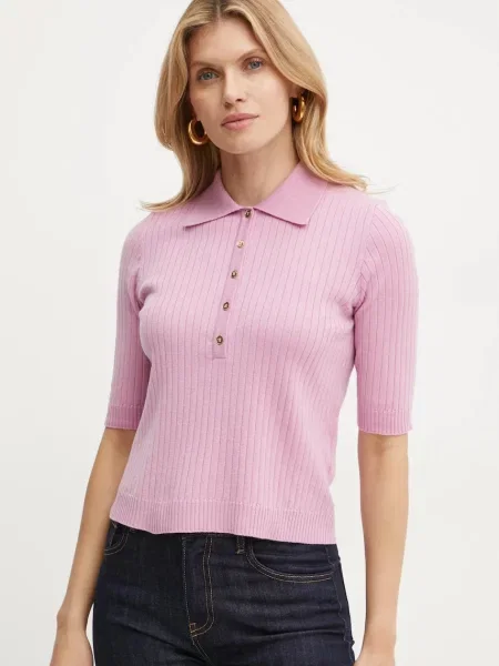 Luisa Spagnoli pulover de lana femei light roz