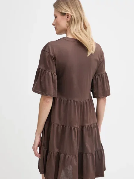 Weekend Max Mara sukienka letnia SAGGINA brązowa