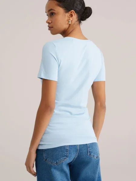 WE Fashion Tricou pastel albastru