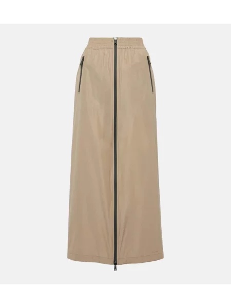 Maksi tafta spódnica maxi Brunello Cucinelli brązowa