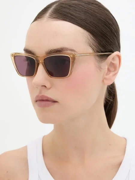 Слънчеви очила Saint Laurent SL MICA THIN бежово