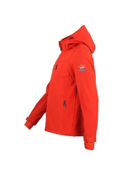 Kurtka softshell z kapturem Peak Mountain Claude pomarańczowa