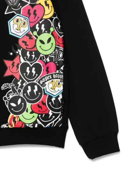 Bluza z kapturem dziecięca Philipp Plein czarna