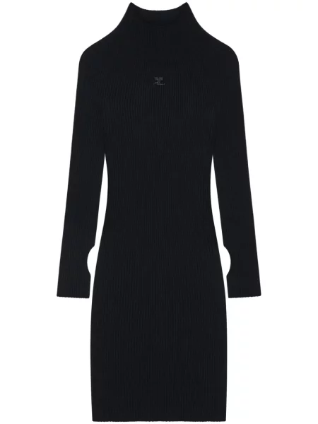 Rochie mini Courreges tricotate de costum negru