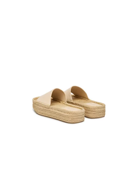 Espadrilles Calvin Klein Flatf Espa Mule Lth Mg bézs