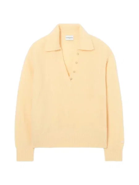 Pufos pulover Claudie Pierlot tricotate galben