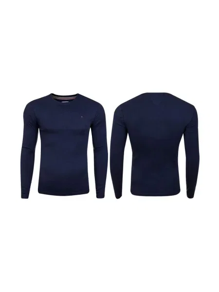 Tricou mânecă lungă Tommy Hilfiger albastru