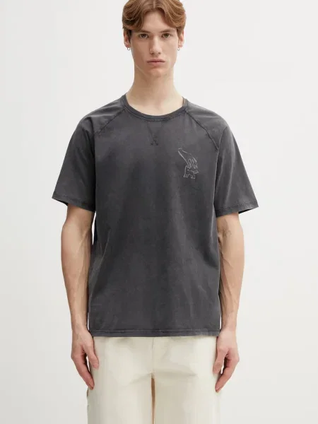 Tričko Maison Kitsuné Fountain Stamp šedé