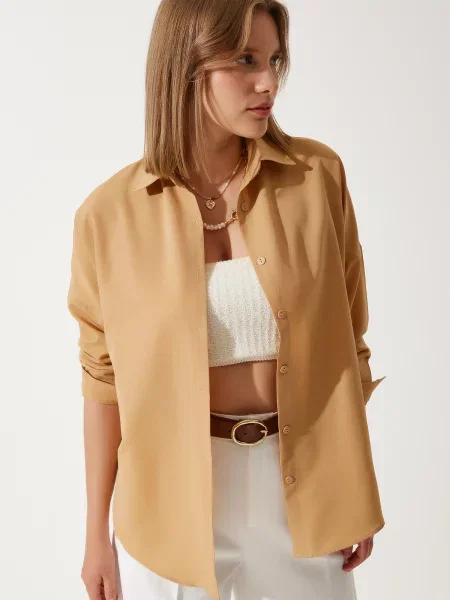 Cămașă Happiness İstanbul maro