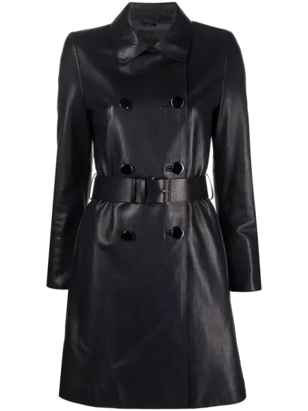 Trenci Giorgio Armani din piele albastru