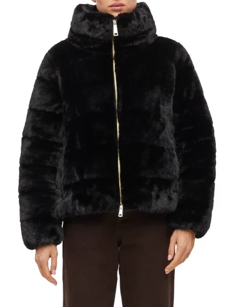 S.Oliver BLACK LABEL Damowa kurtka ze sztucznego futra Kobiety 34 czarny