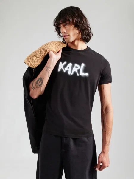 Karl Lagerfeld Tricou negru alb