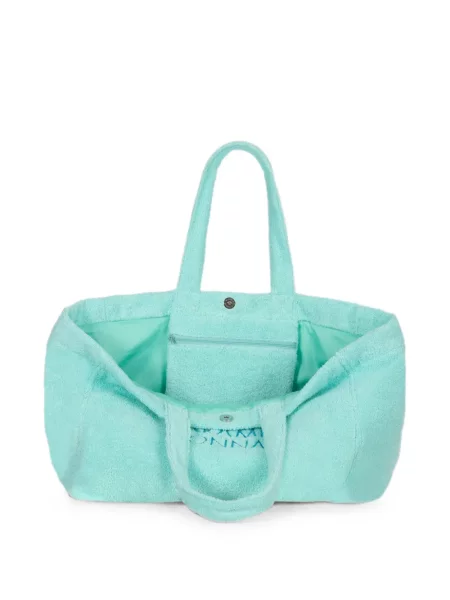 Geantă shopper Paramidonna cu broderie verde