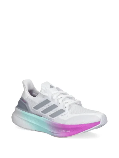 Sneakersy Adidas Predator w paski z dekoltem w serek z kapturem różowe