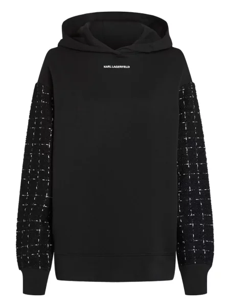 Mikina s kapucňou Karl Lagerfeld čierna